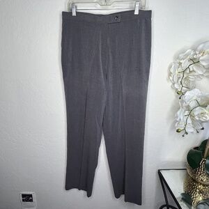 BRIGGS Hidden Elastic Waistband Heather Gray Women Pants Size 14 Short NWT